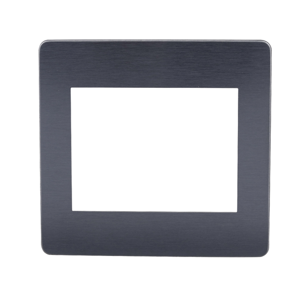 Placa 4X4 6 Módulos Grafite Aluminio Galaxy Black Orion Schneider