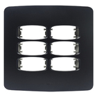 Placa 4X4 6 Módulos Gracia Maxx Black Alumbra