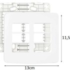 Placa 4x4 6 Postos Com Suporte Branca - Margirius