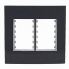 Placa 4x4 6Módulo(s) DIST com Suporte Inova Pro Class Black Piano Alumbra