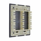 Placa 4X4 Cega Preta Grafite Novara Dicompel