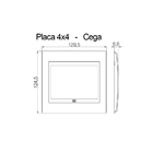 Placa 4x4 Cega Preto Weg Refinatto