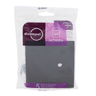 Placa 4X4 com Furo Preta Grafite Novara Dicompel