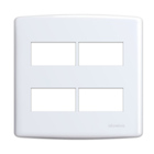 Placa 4x4 com Suporte 4 Módulo(s) dist Branco Siena Alumbra