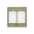 Placa com Suporte 4X4 para 12 Interruptores Branco Novara