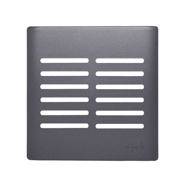 Placa com Suporte 4X4 para 12 Interruptores Preto Graffite Novara