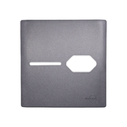 Placa com Suporte 4X4 para 1 Interruptor + 1 Tomada Preto Graffite Novara