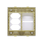 Placa com Suporte 4X4 para 1 Interruptor + 3 Tomada Branco Novara