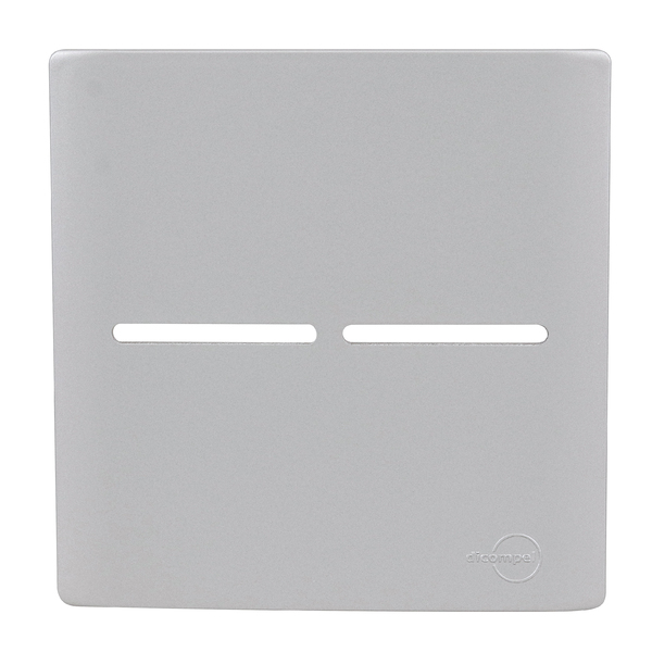 Placa 4X4 para 2 Interruptores Aço Novara Dicompel