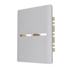 Placa 4X4 para 2 Interruptores Aço Novara Dicompel