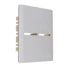 Placa 4X4 para 2 Interruptores Aço Novara Dicompel