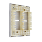 Placa 4X4 para 2 Interruptores Aço Novara Dicompel