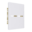 Placa 4X4 para 2 Interruptores Branco Novara Dicompel