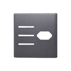 Placa com Suporte 4X4 para 3 Interruptores + 1 Tomada Preto Graffite Novara