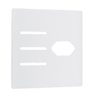 Placa com Suporte 4X4 para 3 Interruptores + Tomada Universal 2P+T Branca Novara Dicompel