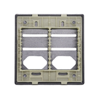 Placa com Suporte 4X4 para 4 Interruptores + 2 Tomada Preto Graffite Novara