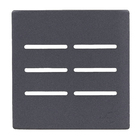 Placa 4X4 para 6 Interruptores Preta Grafite Novara Dicompel