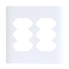 Placa 4X4 para 6 Tomadas 2P+T Branco Novara Dicompel