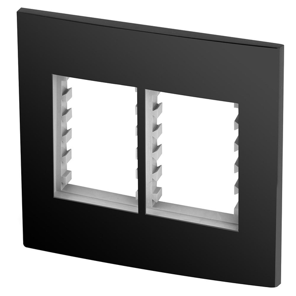 Placa 6 Módulos + Suporte 4x4 - Inova Black Piano - 85732