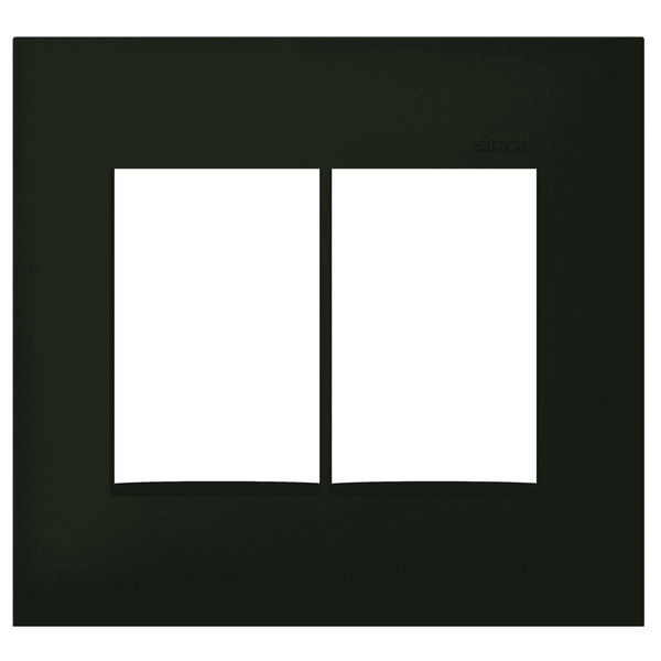 Placa 6 Postos 4X4 Preto Fosco Simon 35