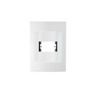 Placa + Bastidor 3 Módulos Pezzi Branca Sublime 2x4