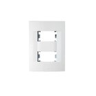 Placa + Bastidor 3 Módulos Pezzi Branca Sublime 2x4