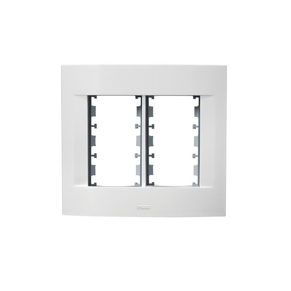 Placa + Bastidor 3 Módulos Pezzi Branca Sublime 4x4