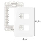 Placa + Suporte Horizontal 4x2 2 Postos Separados - Margirius