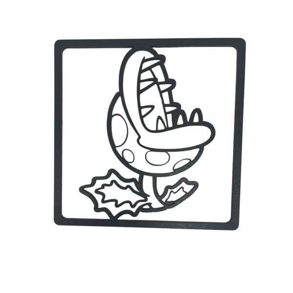 Placa  Game Mario Bros Piranha Plant  Mdf