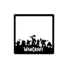 Placa  Game Mdf Warcraft Cor Preta