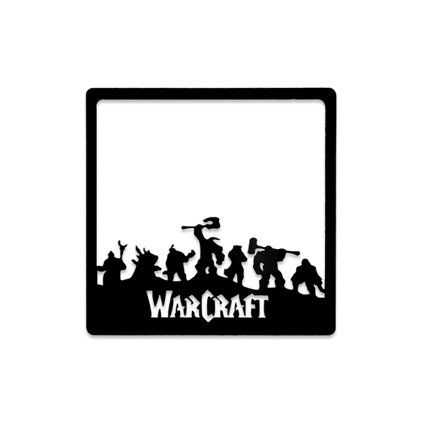 Placa  Game Mdf Warcraft Cor Preta