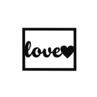 Placa  Vazada Love Mdf