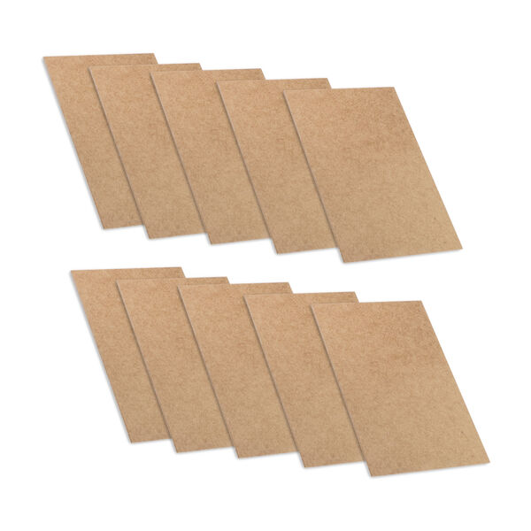 Placa A4 Mdf Cru Pinus 3mm 30x20cm - Kit Com 10 Unidades Plac