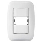 Placa Abs + Bastidor Classica 2x4 P/1 Módulo Branca Pezzi Lin