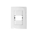 Placa Abs + Bastidor Tendenza 2x4 P/3 Módulos Branca Pezzi Li