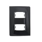 Placa Abs + Bastidor Tendenza 2x4 P/3 Módulos Preta Pezzi Lin