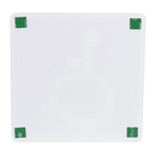 Placa "Acessibilidade" Plástico 15x15cm