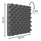 Placa Acústica Caixa De Ovo 50cm X 50cm X 2cm Antichamas Kit