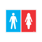 Placa Adesiva Banheiro Sanitário Masculino Feminino Sinalizaç