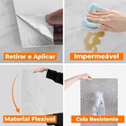 Placa Adesiva Flexível Para Parede Branco Pérola 30x60cm