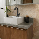 Placa Adesiva Flexível Para Parede Mármore Crema Valência 30