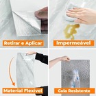 Placa Adesiva Flexível Para Parede Pedra Água Marinha 30x60cm