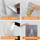 Placa Adesiva Flexível Para Parede Quartzo Nougat 30x60cm