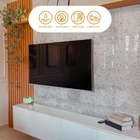 Placa Adesiva Flexível Para Parede Quartzo Nougat 30x60cm