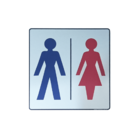 Placa Adesiva Indicativa Sanitário Unissex Banheiro Homem Mul