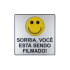 Placa Adesiva Informativa Sorria Você Está Sendo Filmado 15x1