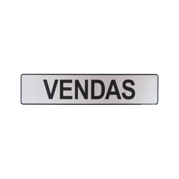 Placa Adesiva Informativa Vendas Acrílica 25x5 Cm Escritório