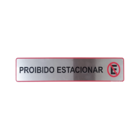 Placa Adesiva Proibido Estacionar Sinalização 25x5 Cm Aluminio