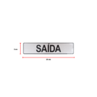 Placa Adesiva Sinalização Direcionamento Saída 25x5 Cm Acríli