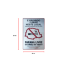 Placa Adesiva Sinalização Indicativa Proibido Fumar Neste Loc